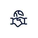 Icon - handhake- white circle