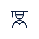 Icon - student - white circle